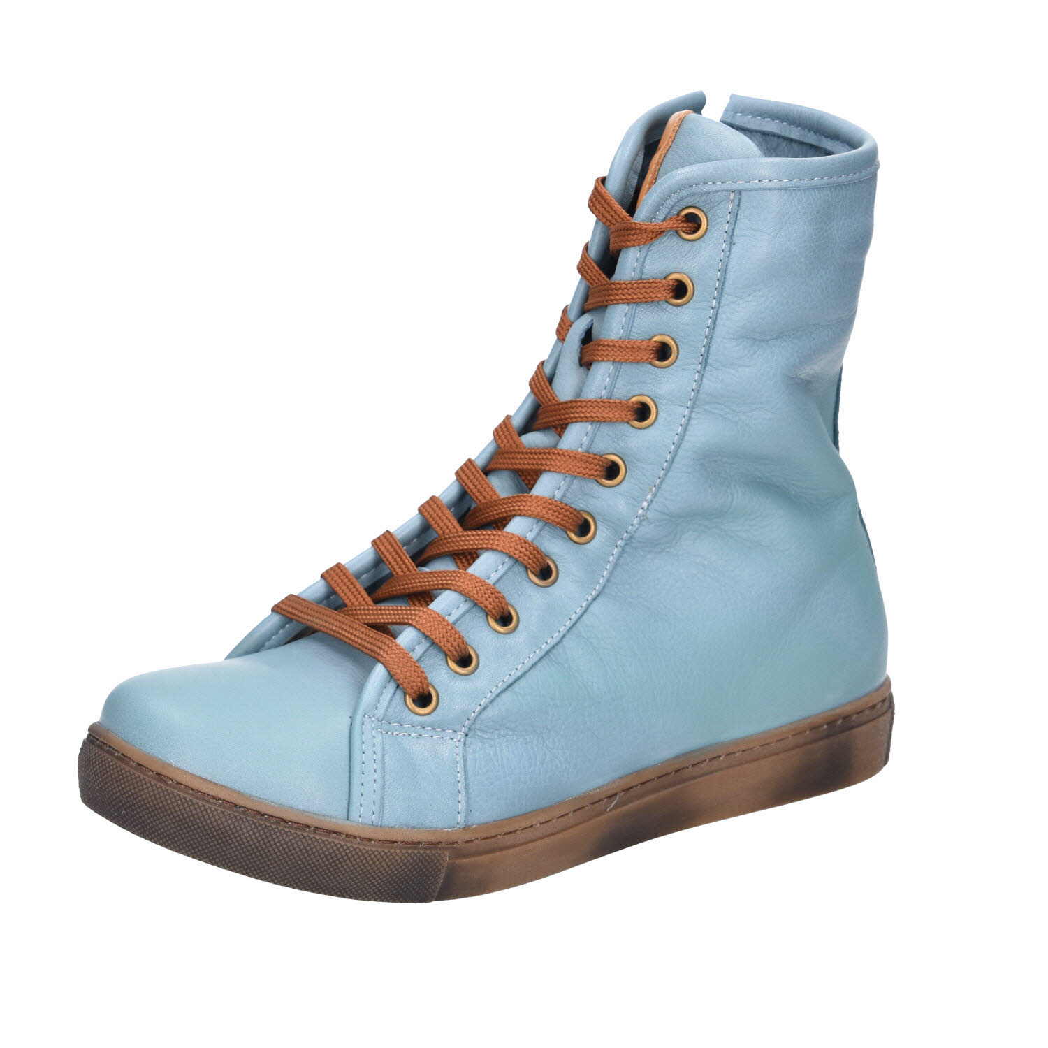 Andrea Conti Boots Petrol/Brandy blau