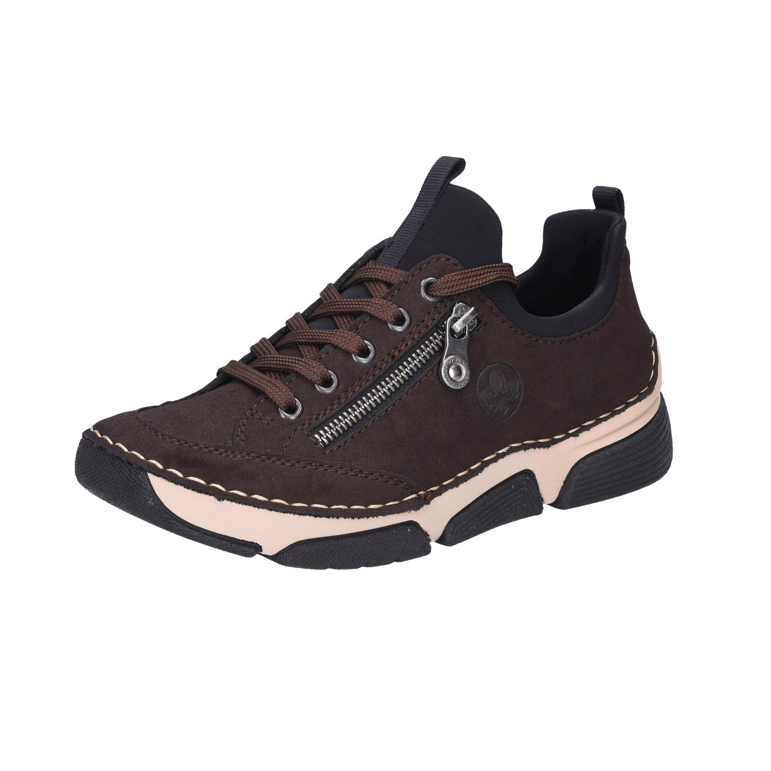 Rieker Sneaker Nougat/Schwarz braun Weite F 1/2