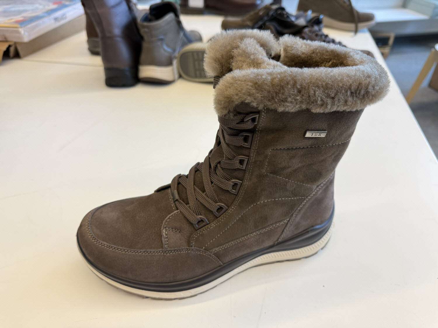 G-Comfort Winterboot Tex Lammfell Brown Nubuk braun