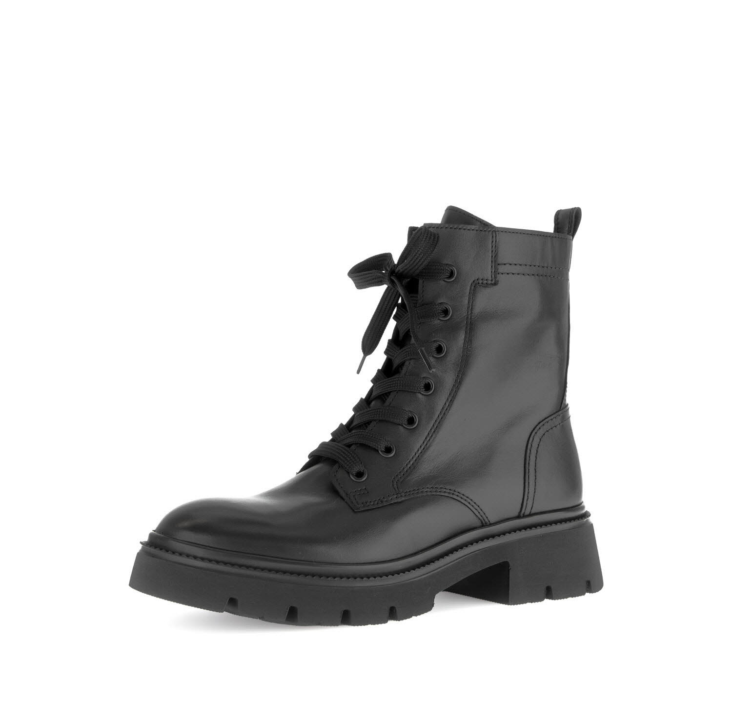 Gabor Schnür Boot Flausch Futter Reißverschlus schwarz Weite F