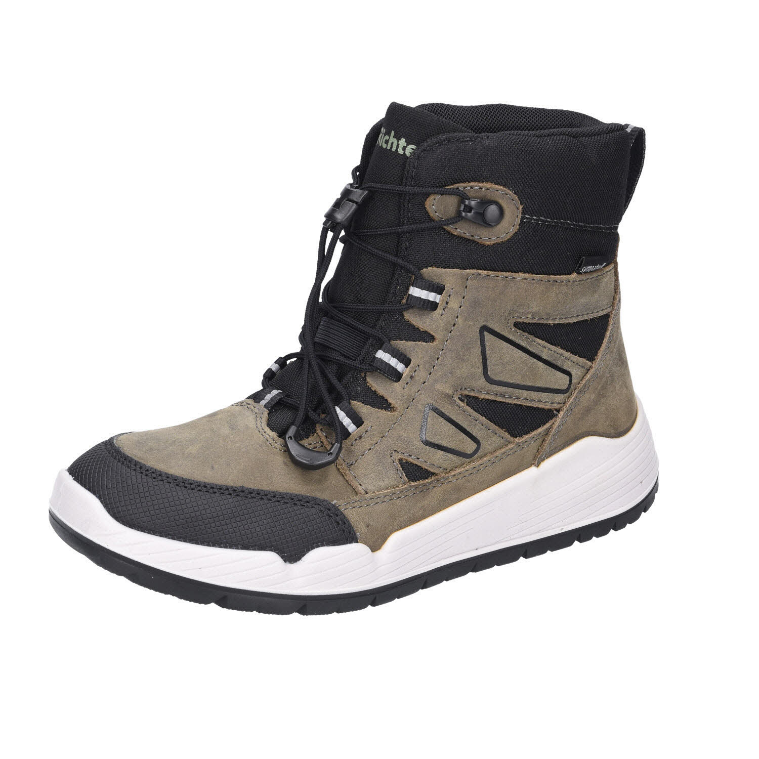 Richter Kinderschuhe Jungs Winterschuh Olive Black grün WMS-Mittel