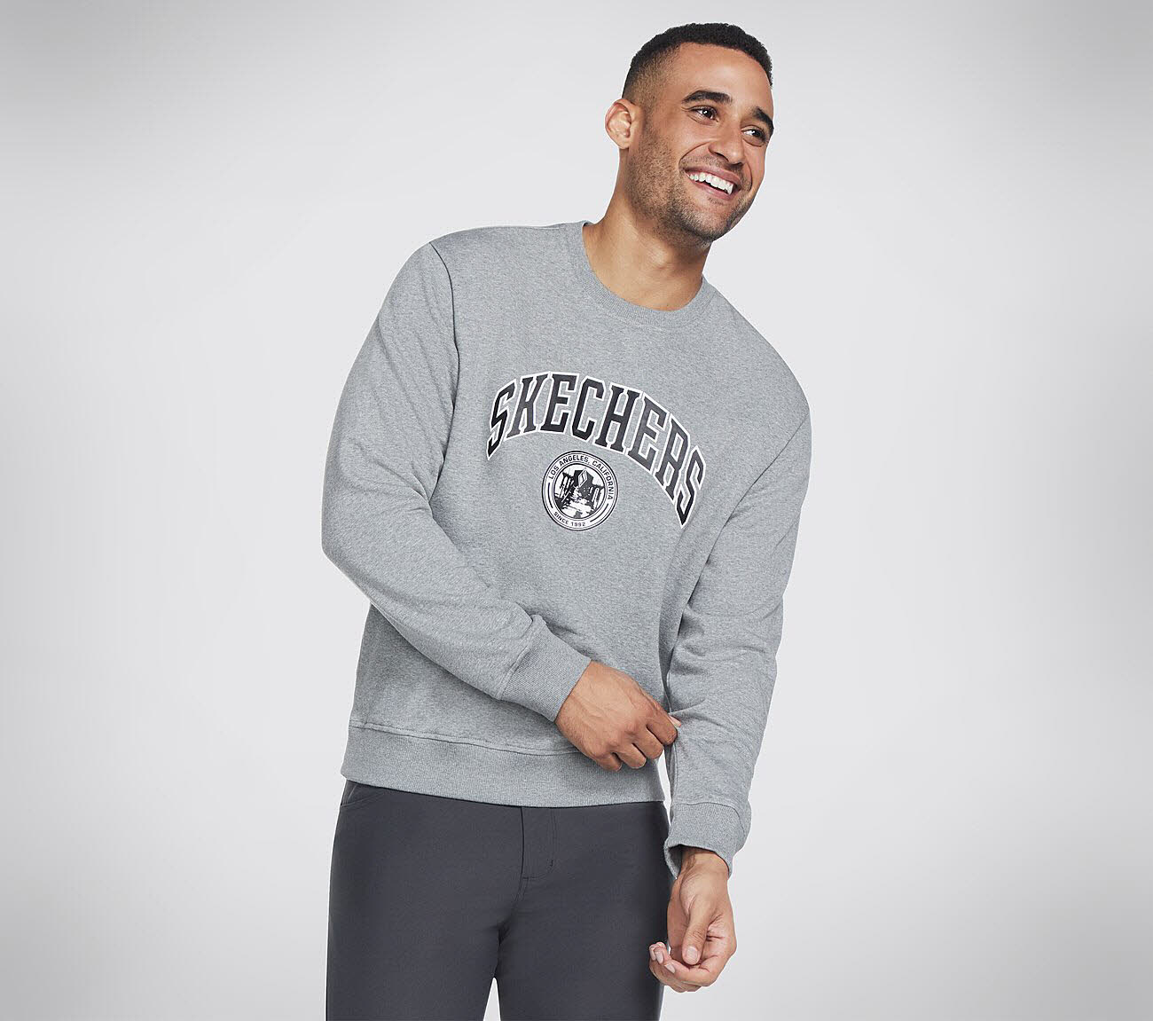 Skechers Longsleeve Crewneck Heather Grey grau