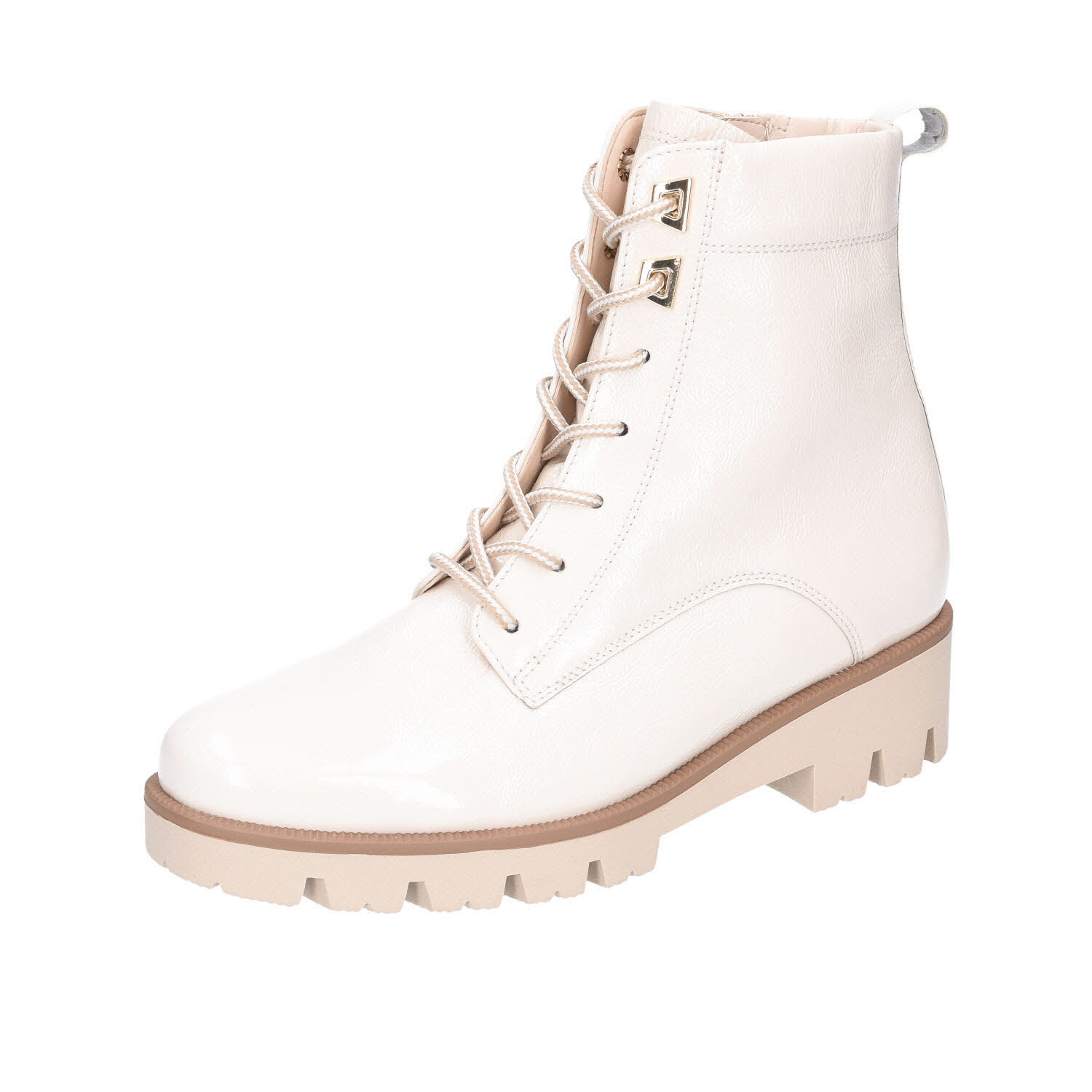 Gabor Boots Wrinkle Lack Latte weiß Weite H