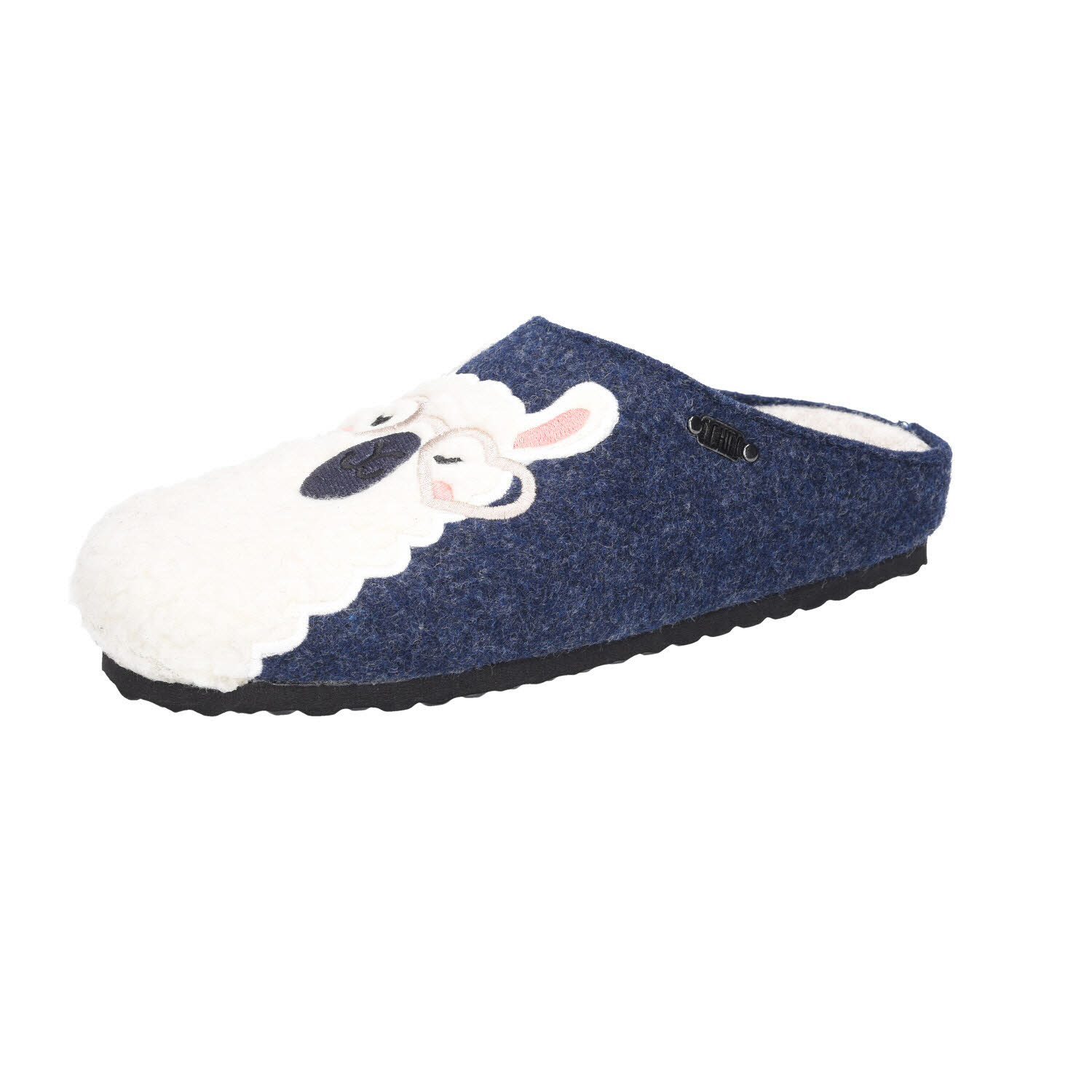 Idana Hausschuh Lama Navy blau