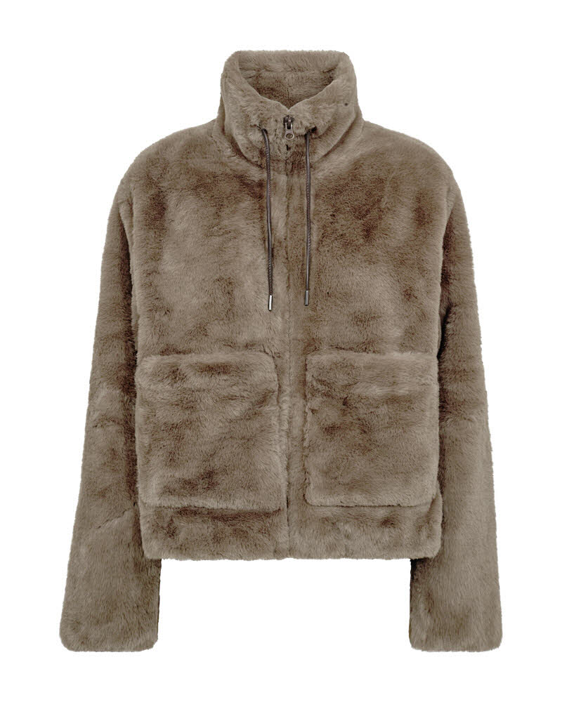 FREE/QUENT Fony Jacket Fake Fur Morel braun