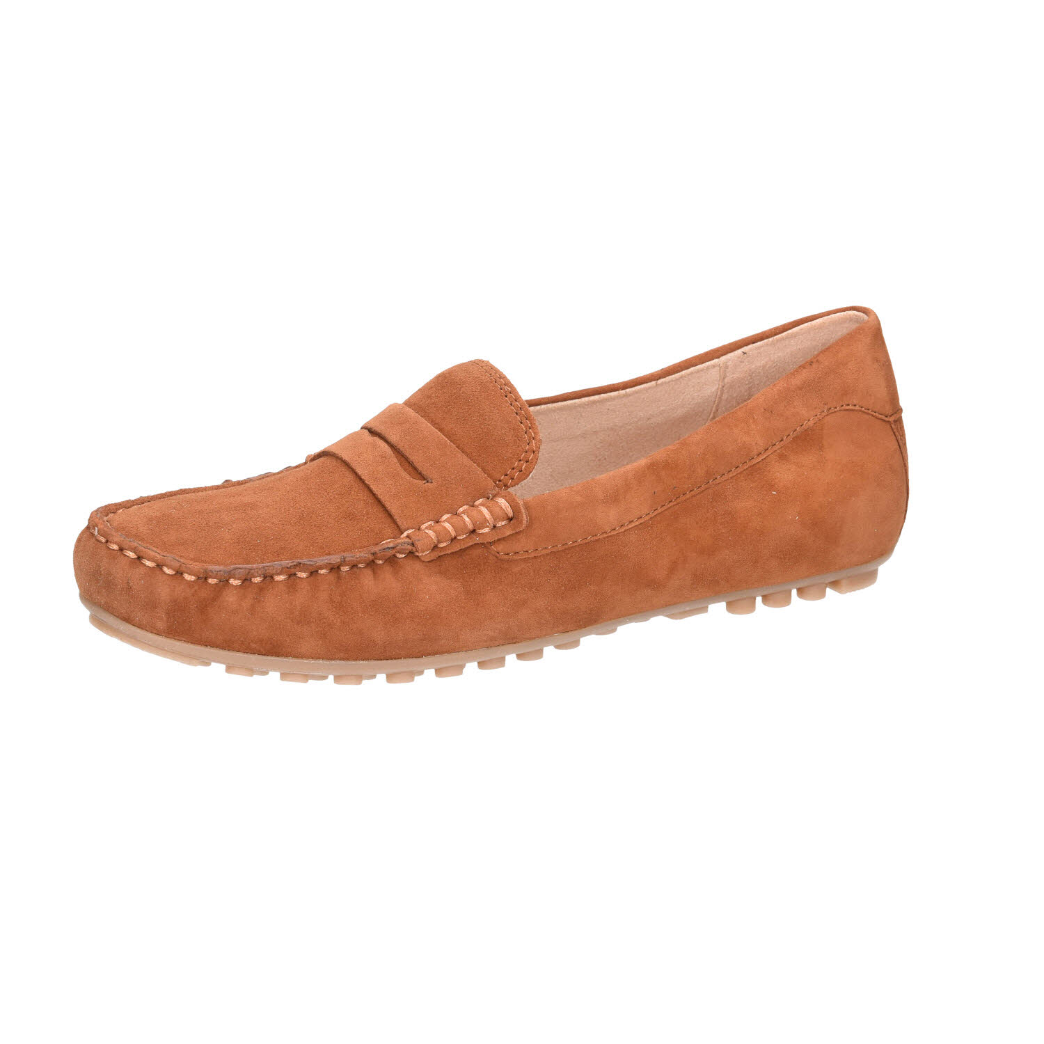 Caprice Mokkassin Cognac Suede braun Weite G