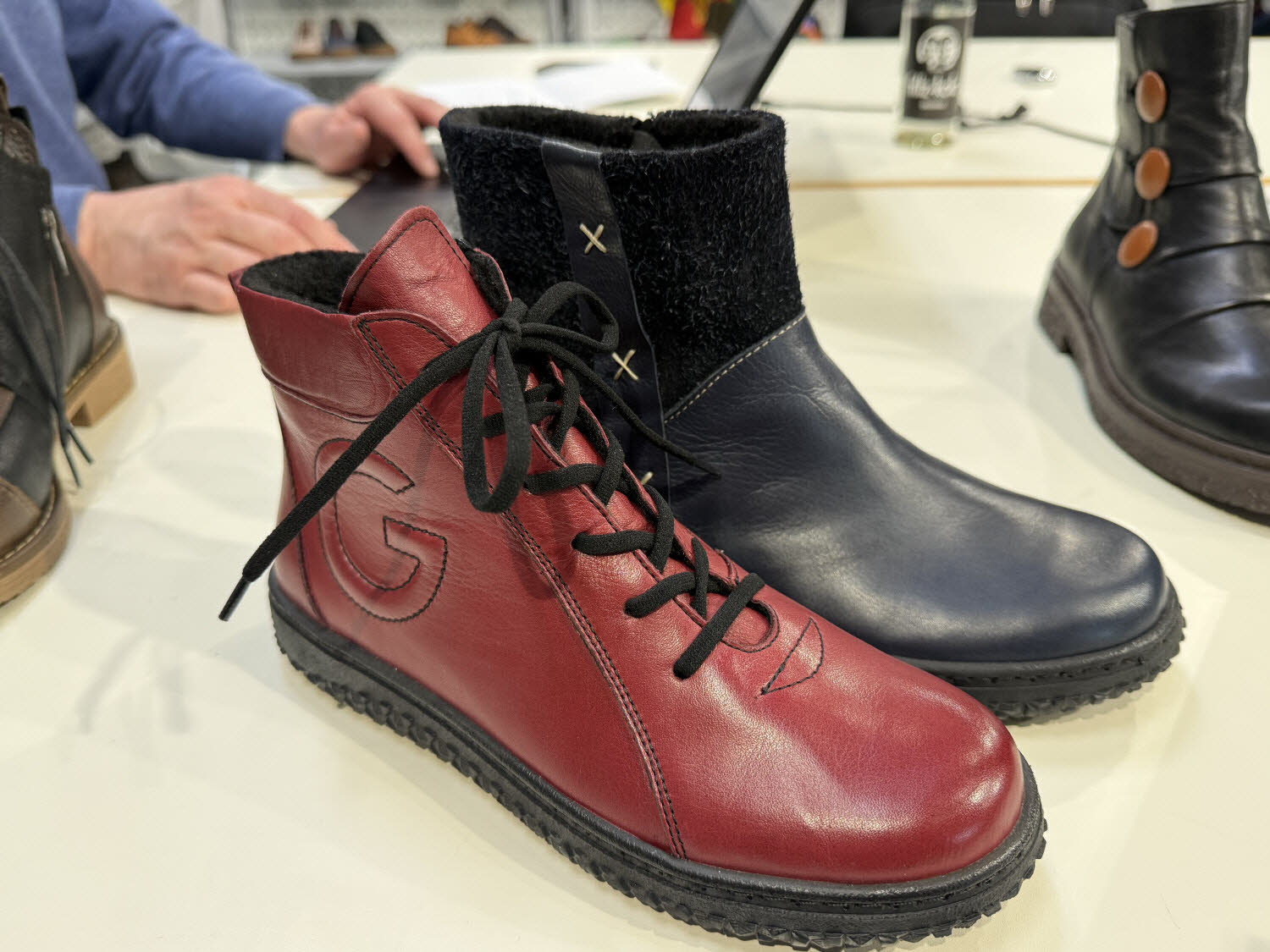 Gemini Boots Navy Leder blau