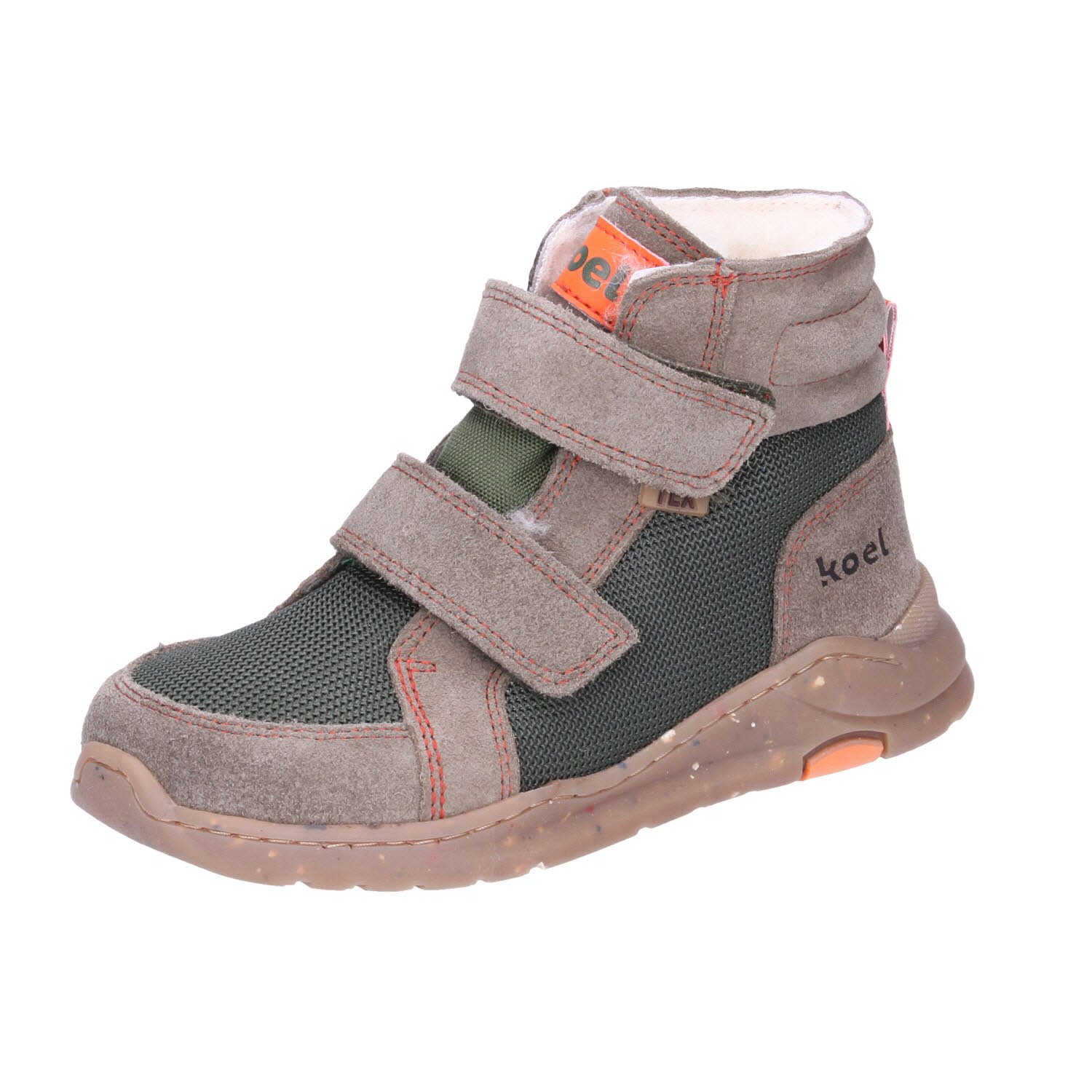 Koel4Kids Silas Tex Olive Barefoot grün WMS-Mittel