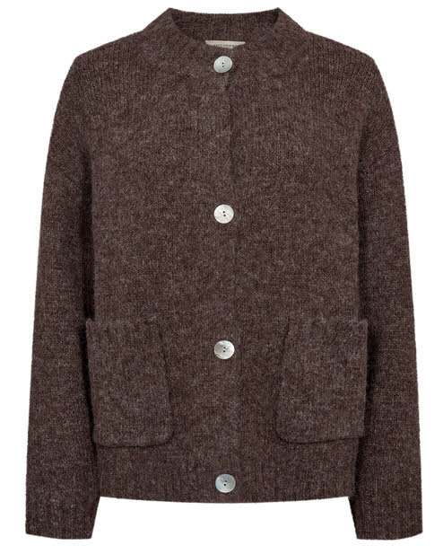 FREE/QUENT Lulu Cardigan Coffee Bean braun