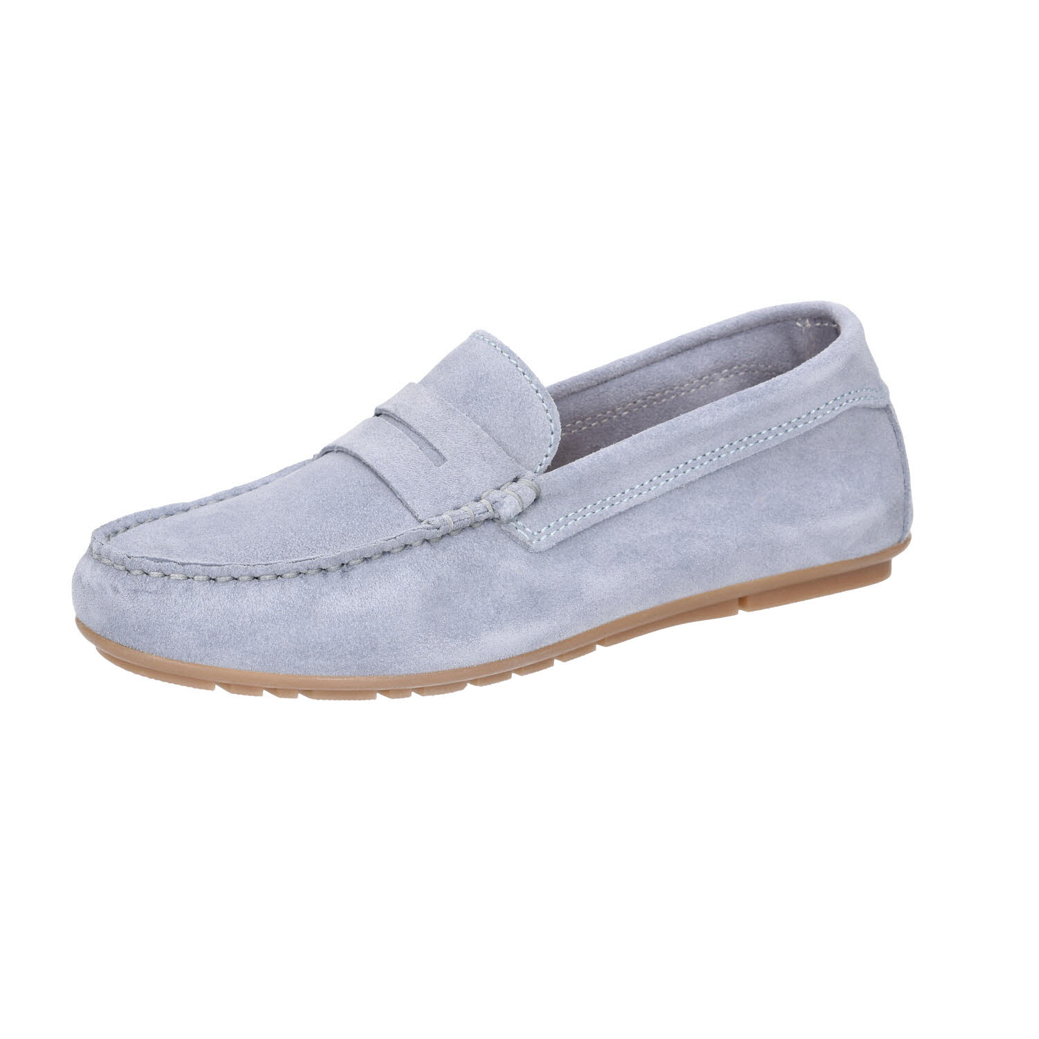 Marc O'Polo Mocassin Light Blue Velourleder blau