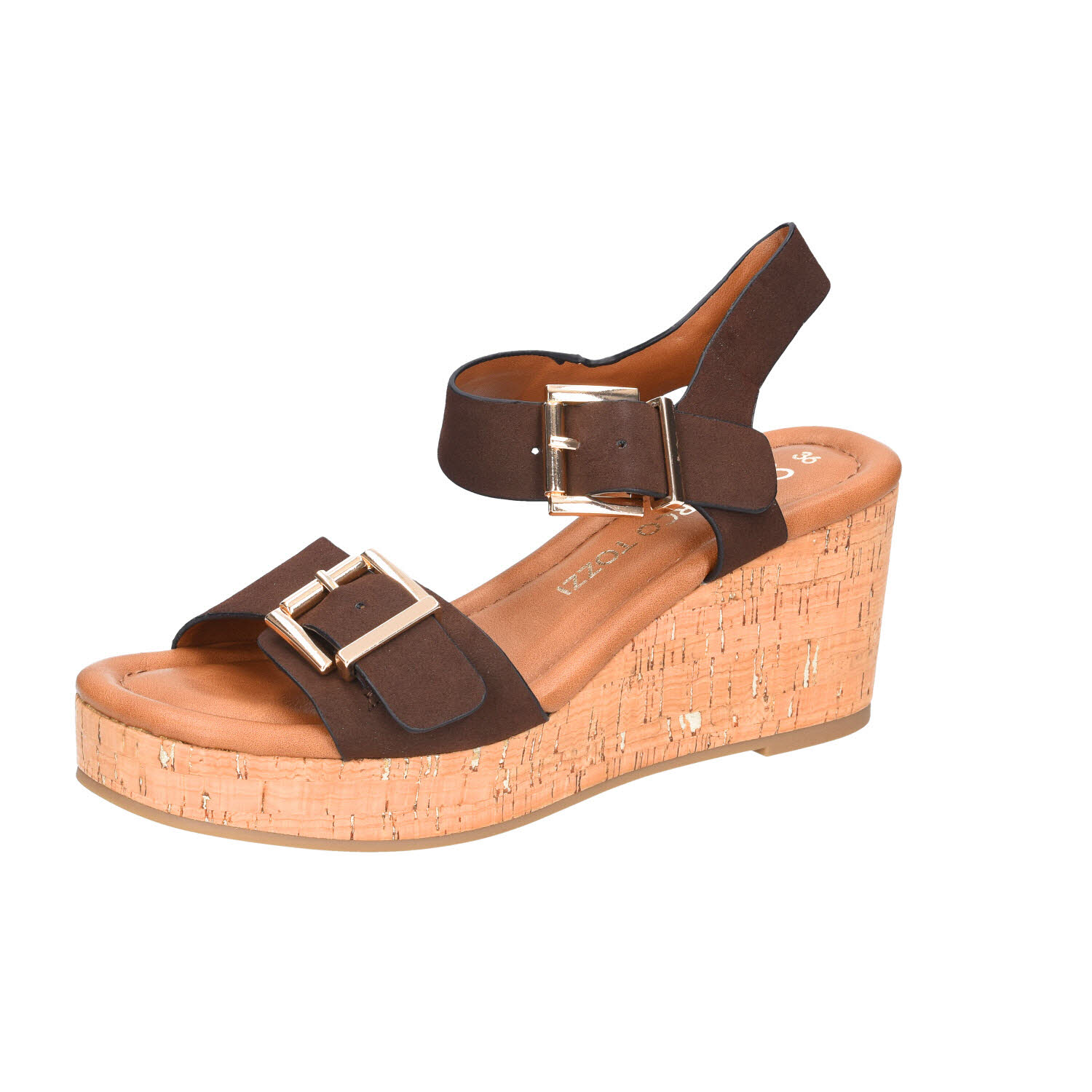 Marco Tozzi Plateau Sandale braun