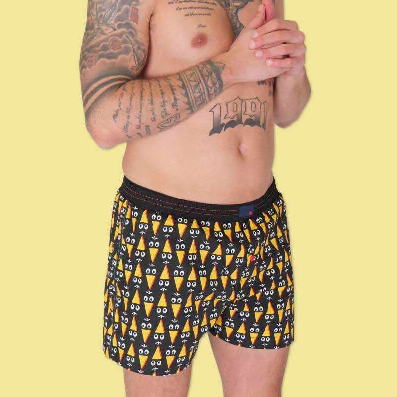 UnaBux Boxershorts Crowface schwarz