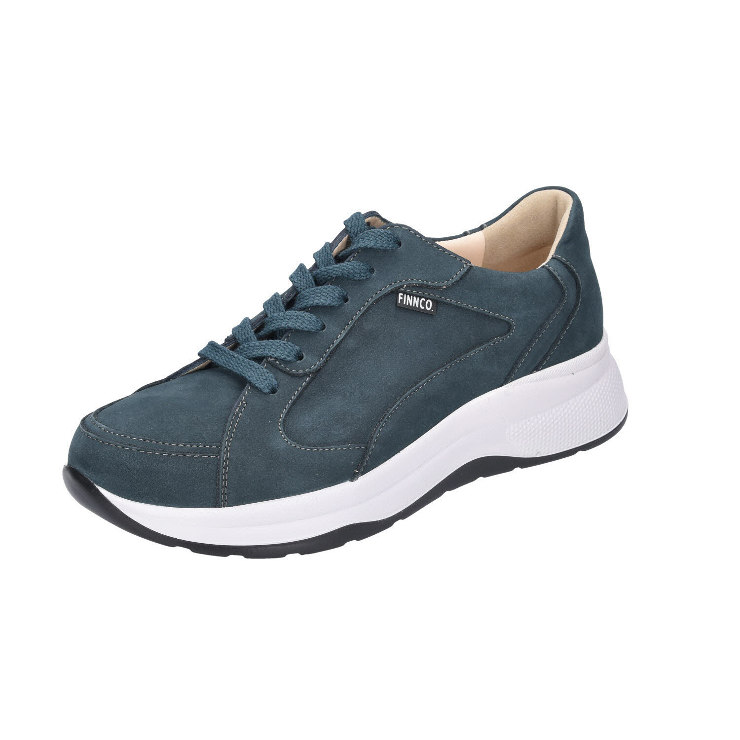FinnComfort Piccadilly Oilbuk Petrol blau Weit Bild 1