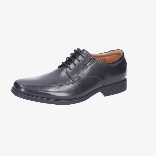 Clarks Tilden Walk Leather Black schwarz Weite G