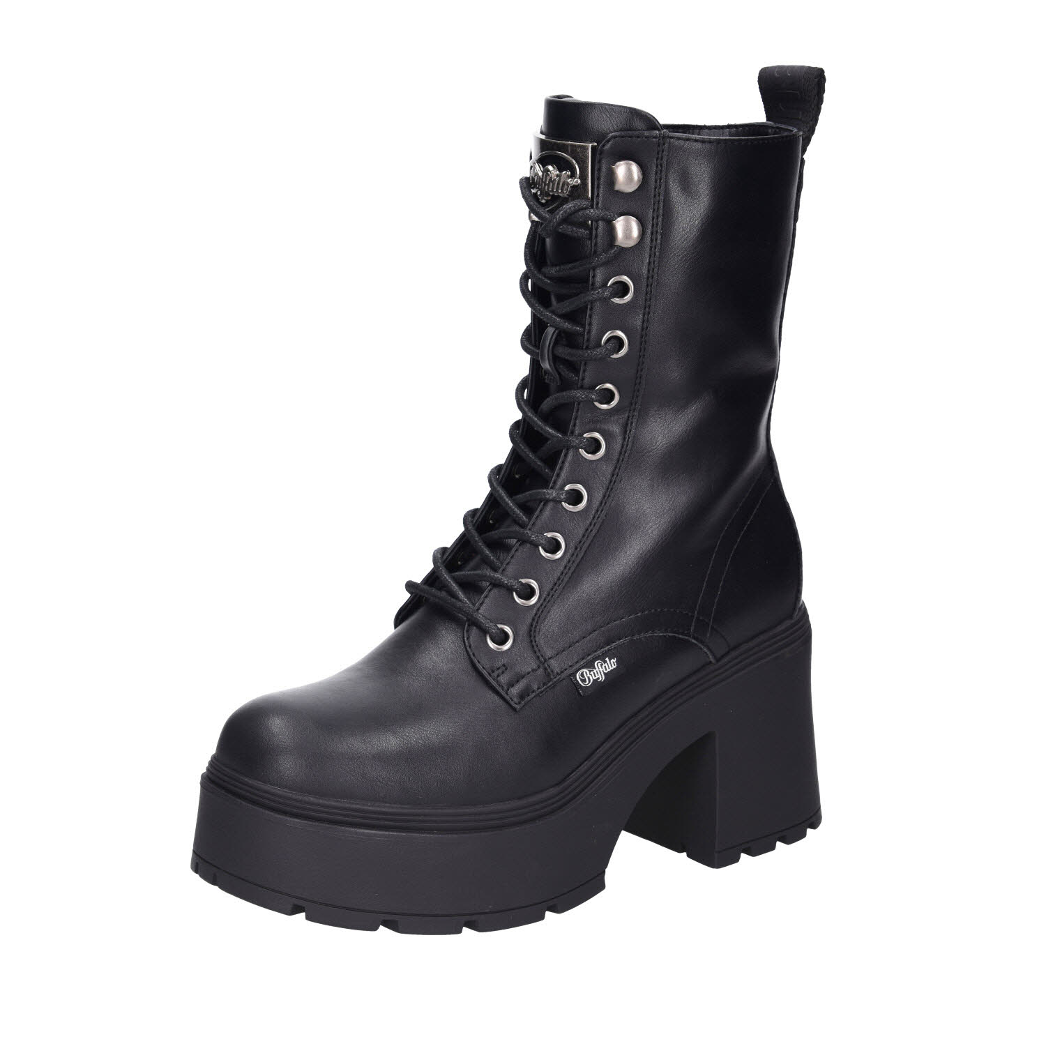 Buffalo Mila Lace Up Vegan Nappa Black schwarz