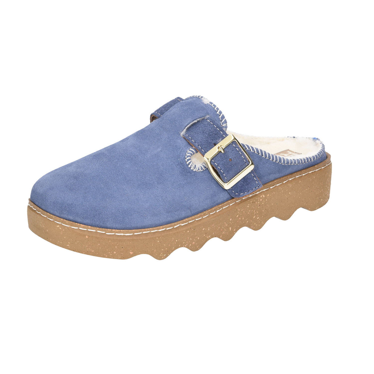 Rohde Foggia Schurwolle warm blau Weite G