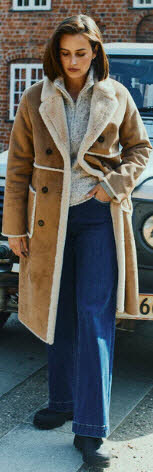 FREE/QUENT Lamse Jacket Faux Fur Thrush beige Bild 4