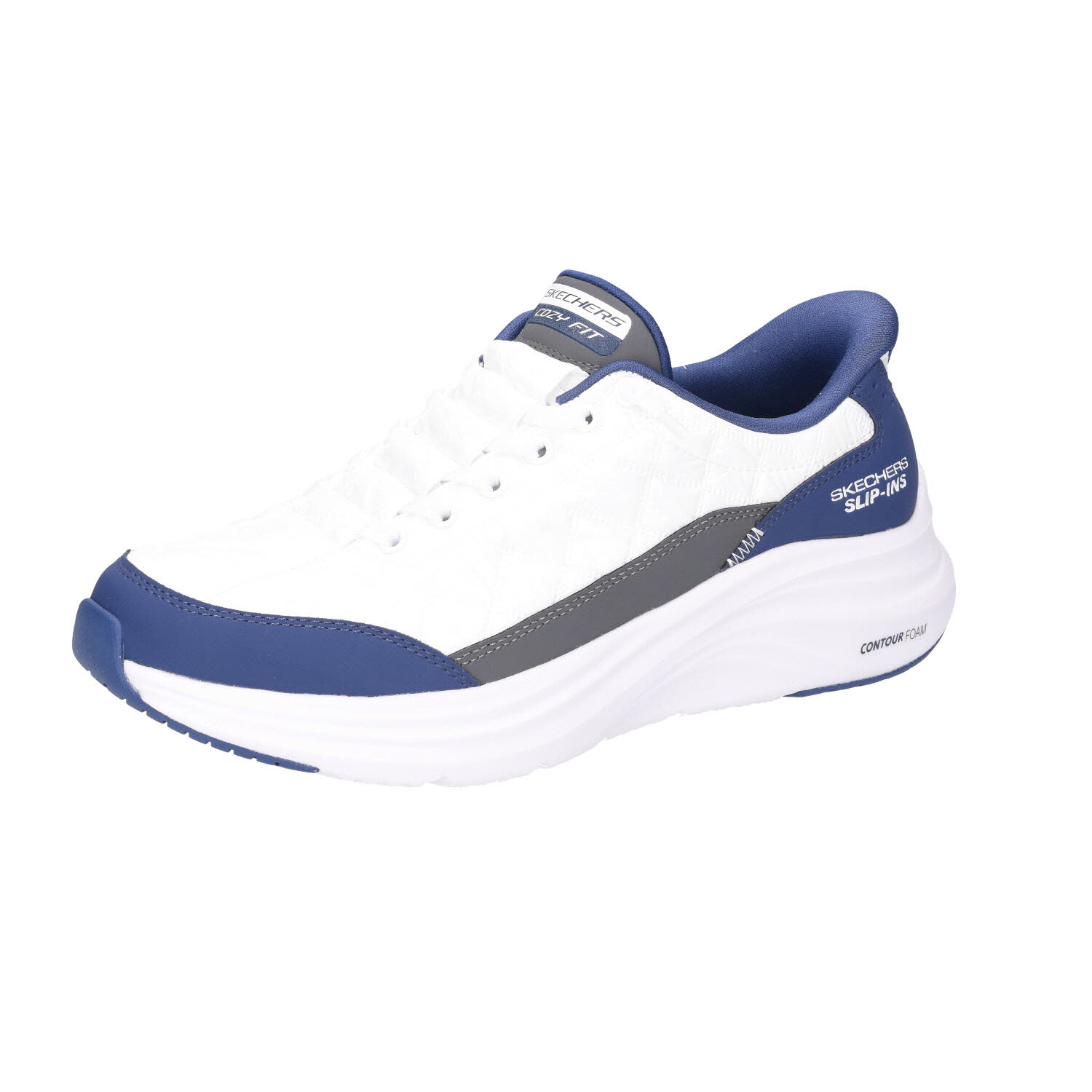 Skechers Contour-Foam Cozy Fit White/Navy weiß