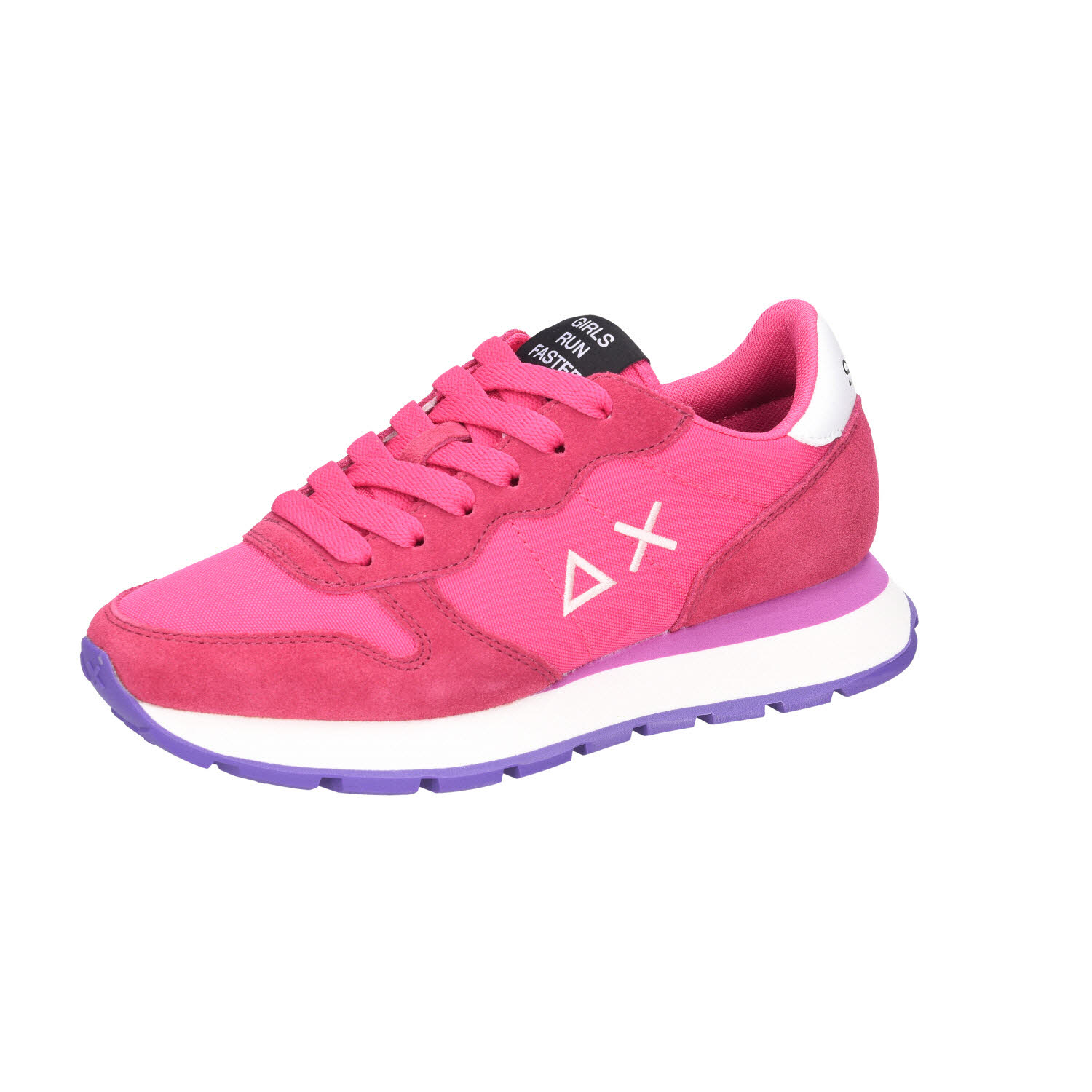 SUN68 Running Sneaker Dark Fuxia rot