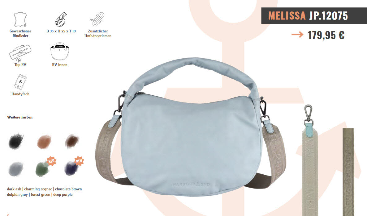 Harbour 2nd Hobobag Melissa Ash schwarz