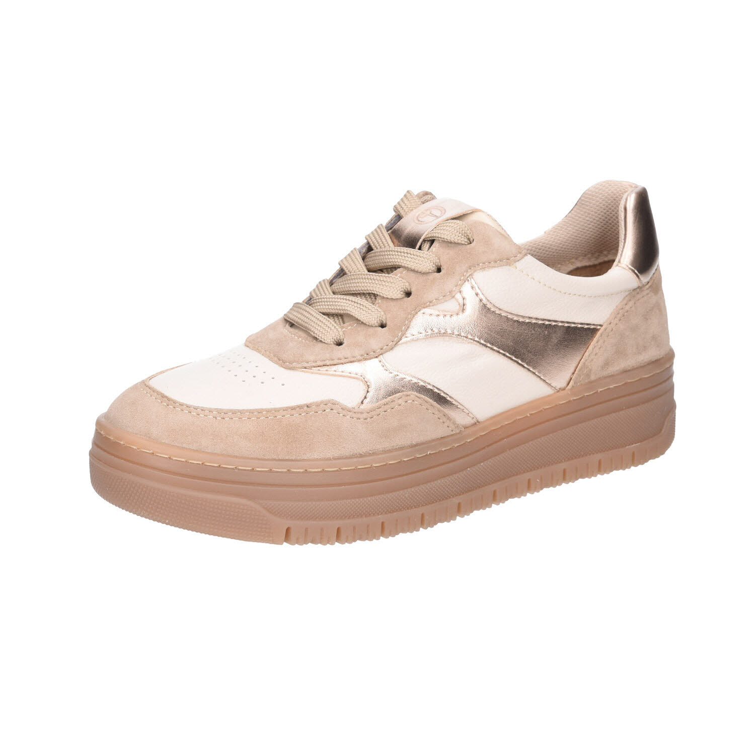 Tamaris Retro Sneaker Pepper Comb Leder beige