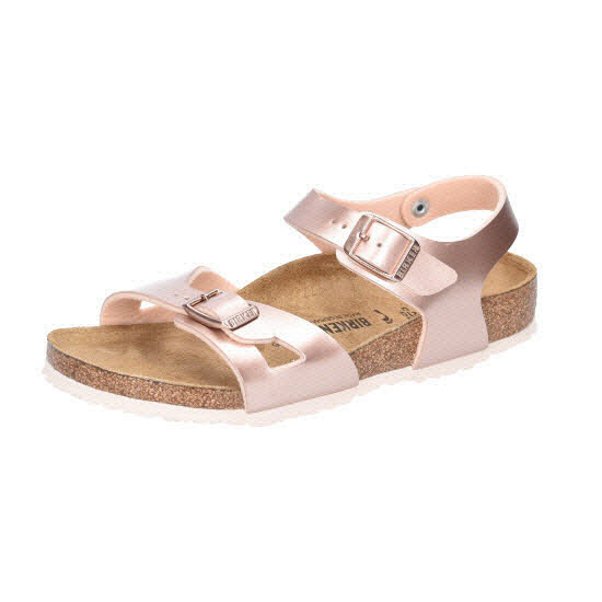 Birkenstock Rio Kids BF Metallic schmal pink Birkenst schmal