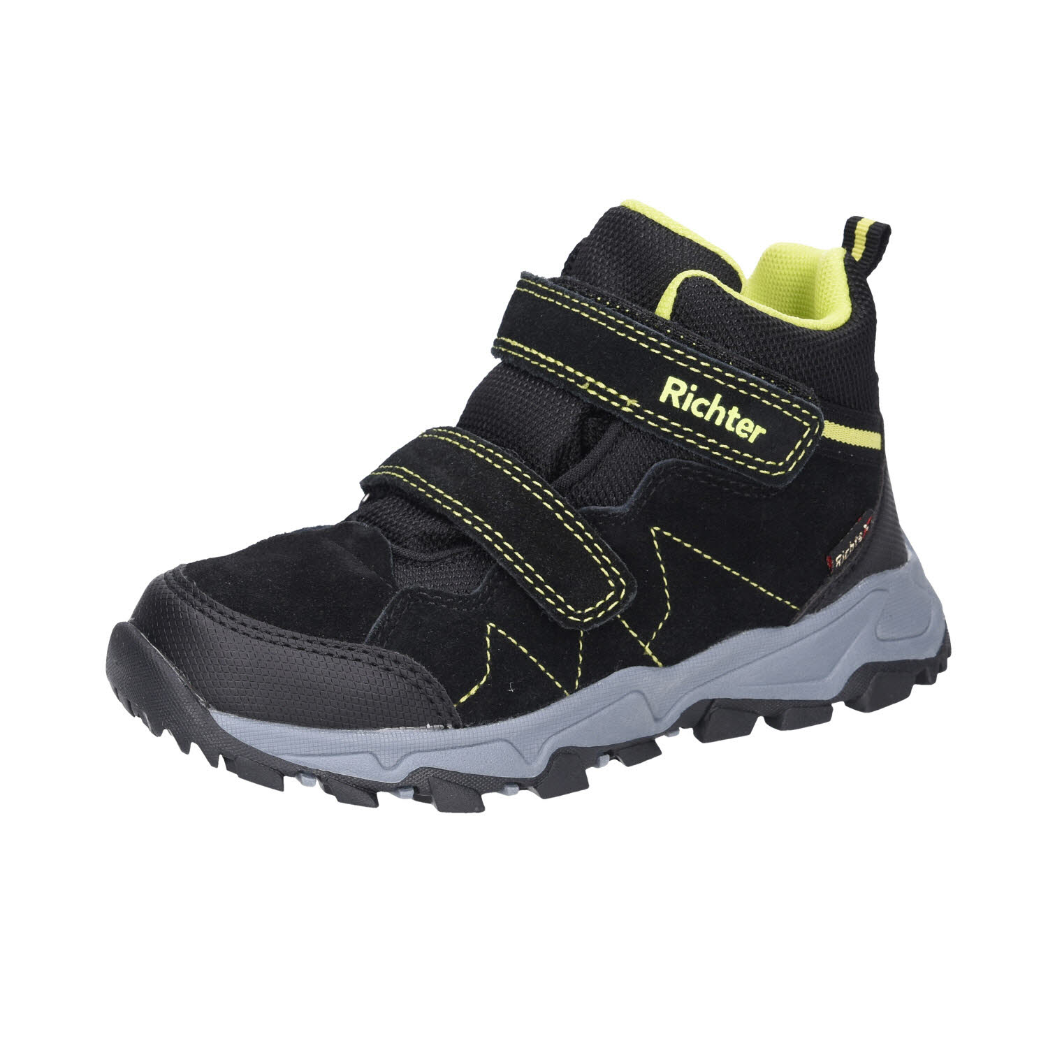 Richter Kinderschuhe Tex Stiefe Black/Lime schwarz