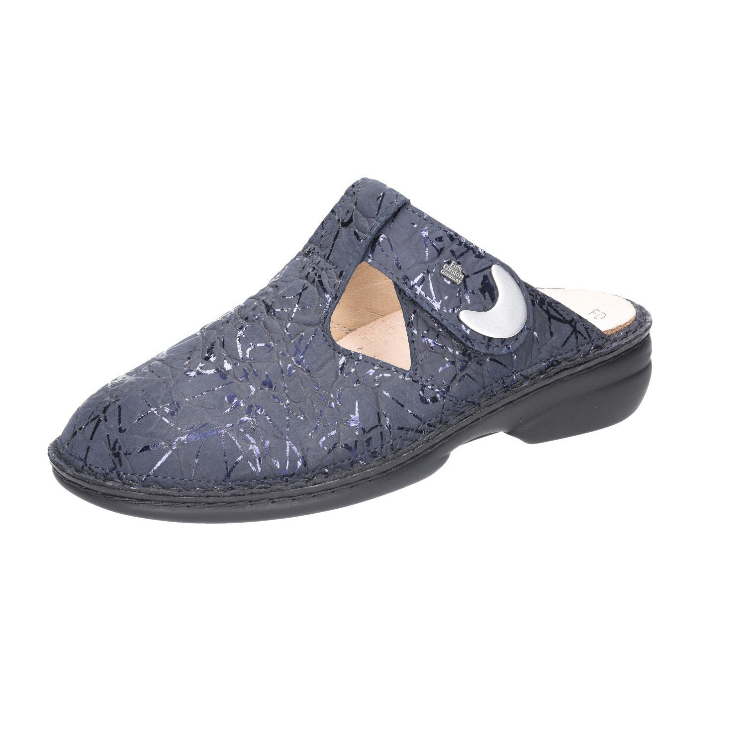 FinnComfort Belem Clas Marine Velourleder blau Weit