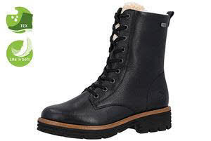 Remonte Boots warm Leder Alpaka schwarz Weite G