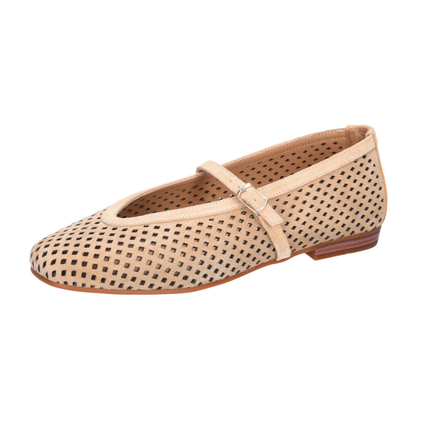 Shoedesign Copenhagen Jacey S Net Ballerina Suede beige
