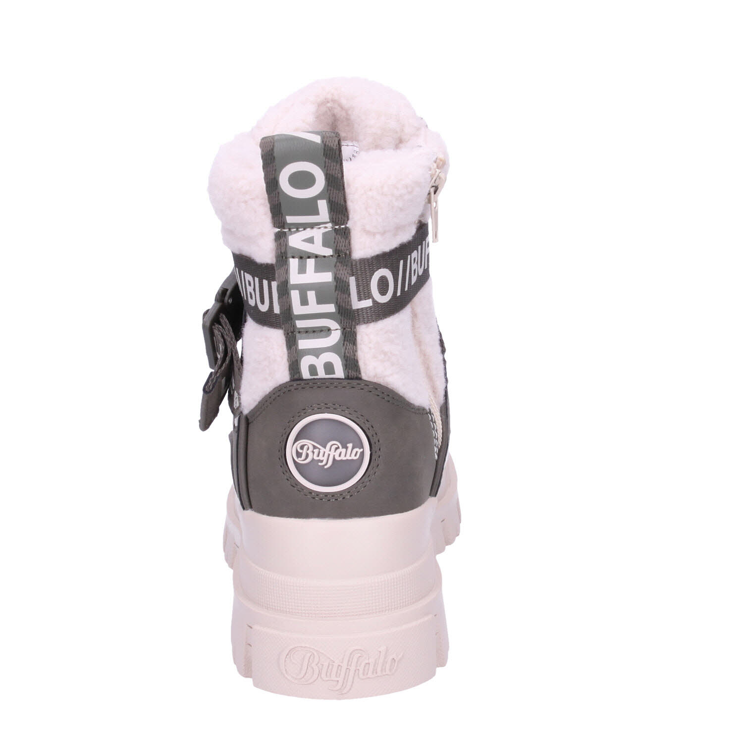 Buffalo Aspha Com1 MID Vegan Nubuk&Fur Khaki grün Bild 3