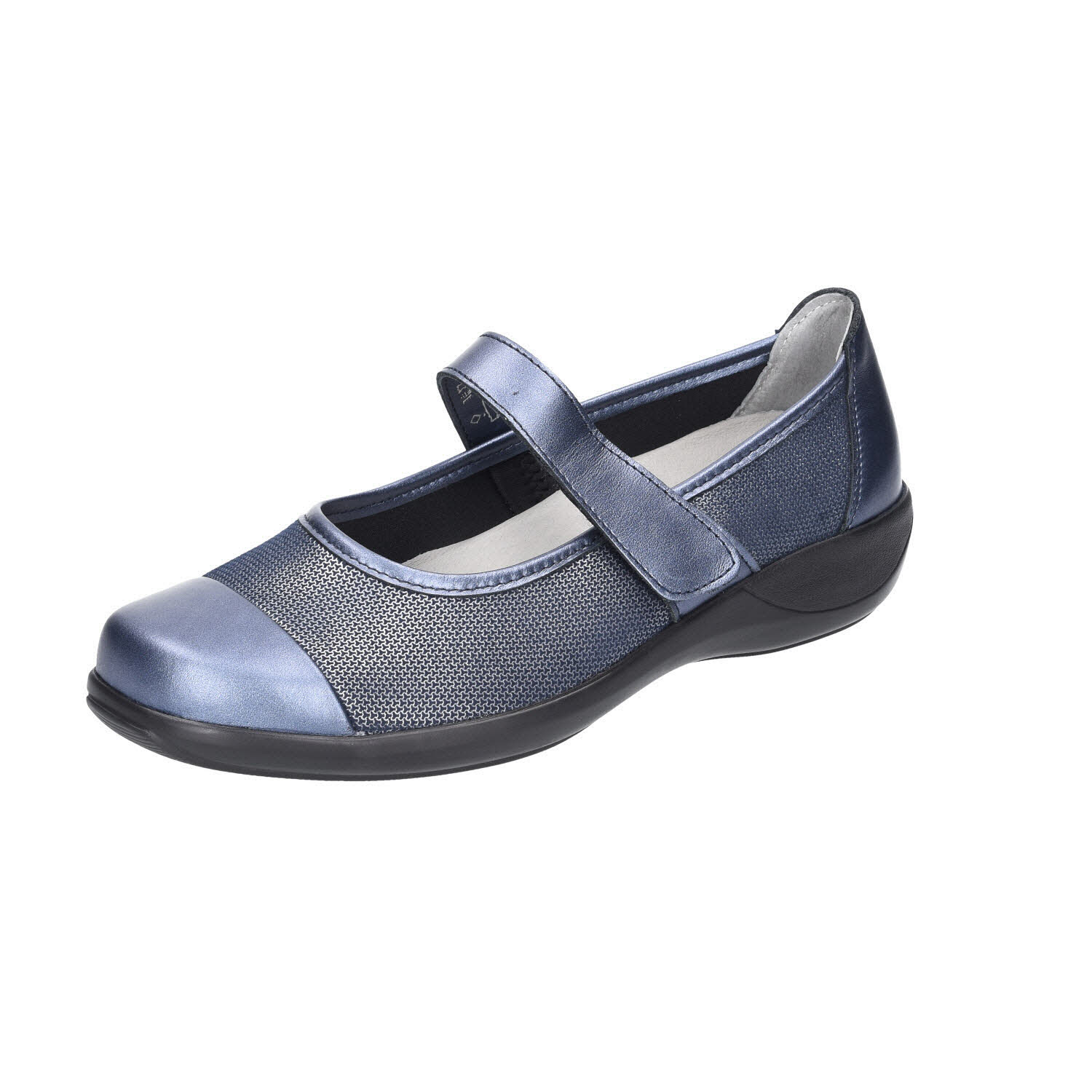 Stuppy Monaco Sling Ballerina Ocean Perlat blau Weite G