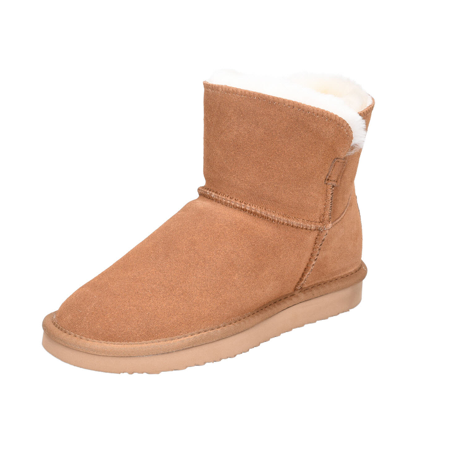 Idana Stiefelette Lammfell Chestnut braun