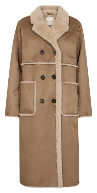 FREE/QUENT Lamse Jacket Faux Fur Thrush beige
