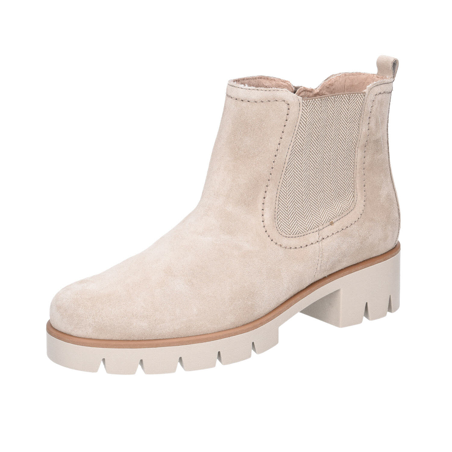Gabor Stiefelette mit Gummizug und Rv beige Weite F