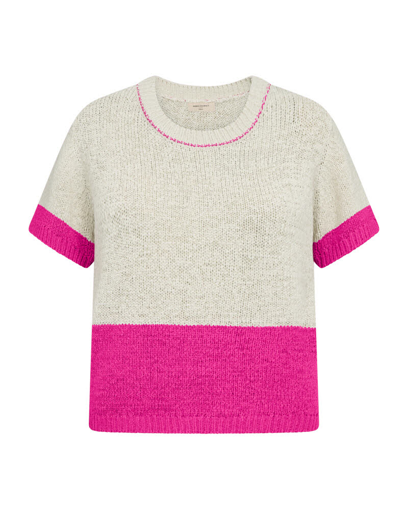 FREE/QUENT Estapper Pullover Moonbeam Fuchsia