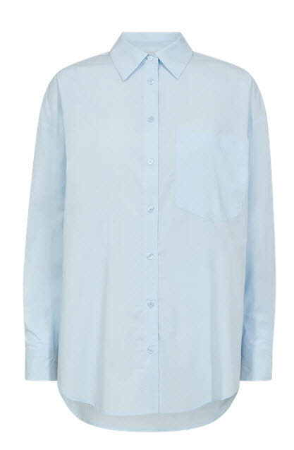 FREE/QUENT Jolle Oversize Bluse Baby Blue blau