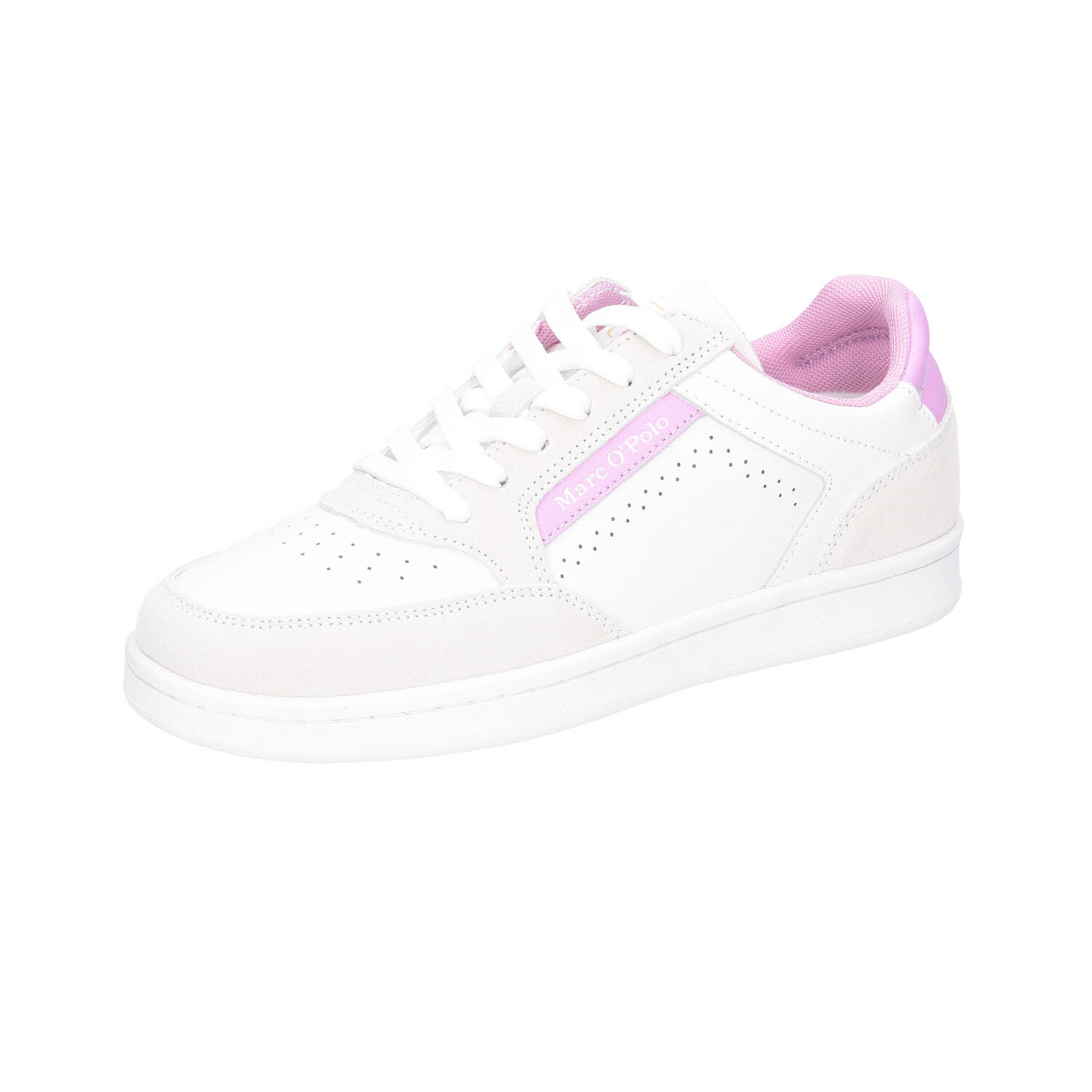 Marc O'Polo Sneaker Leder White/Berry Lilac weiß