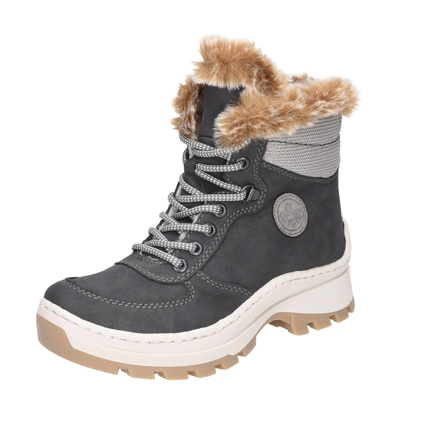 Rieker Winterboot warm grau Weite F 1/2