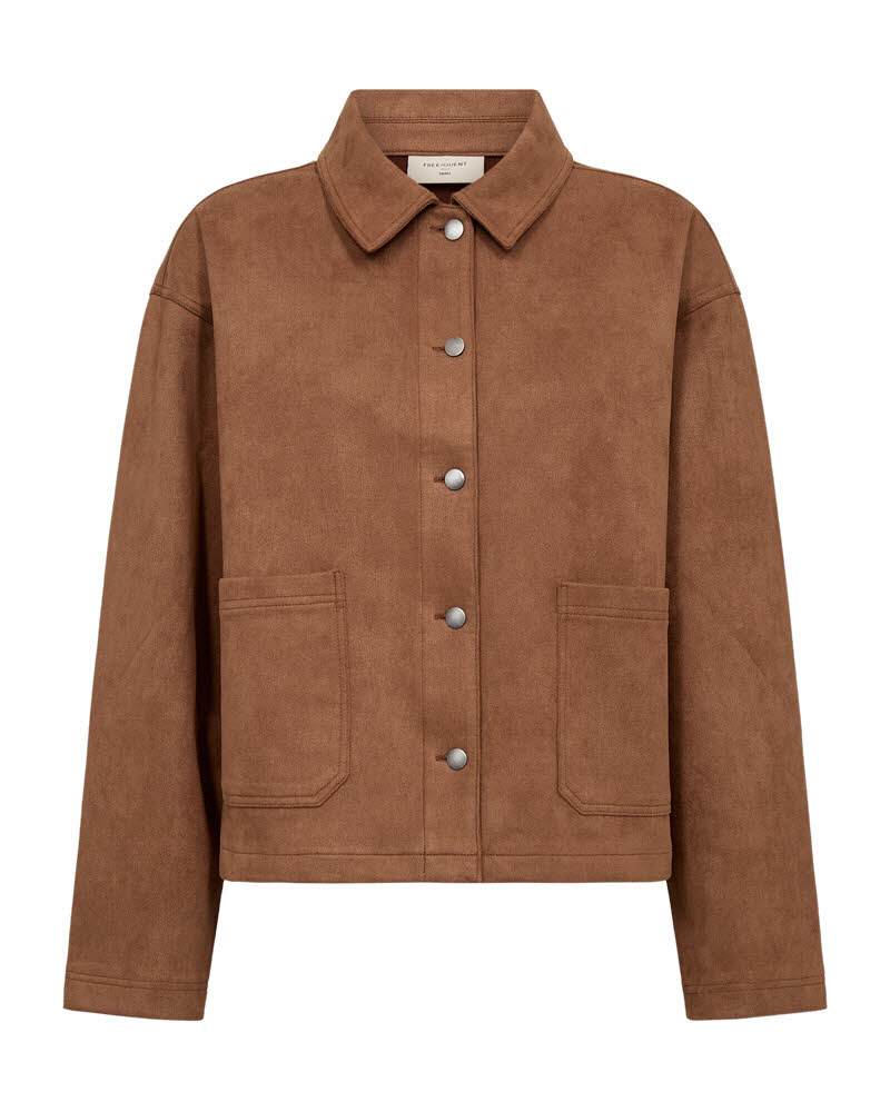 FREE/QUENT Noville Jacket Faux Suede Thrush braun