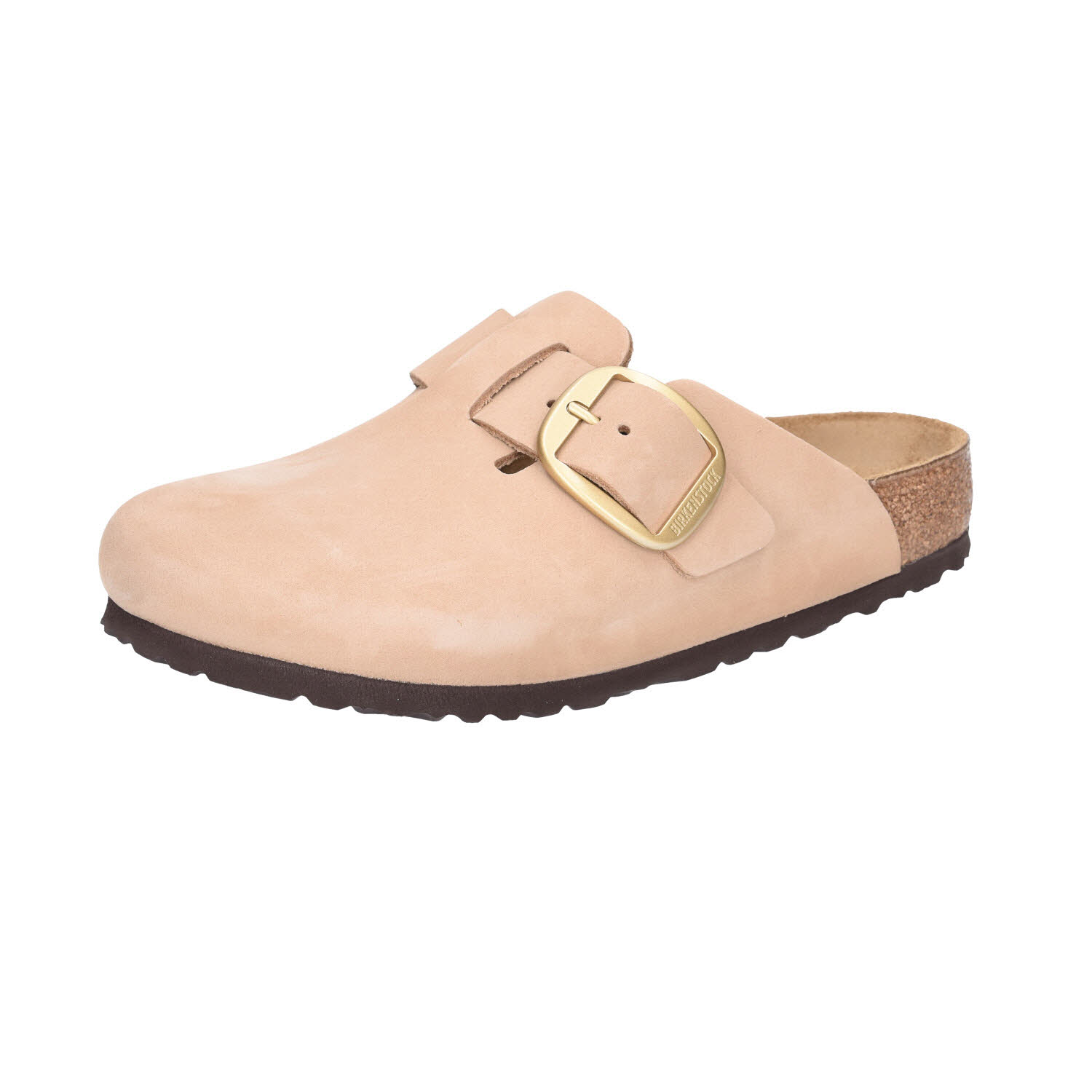 Birkenstock Boston Big Buckle Nubuck Leather beige Bikenst normal