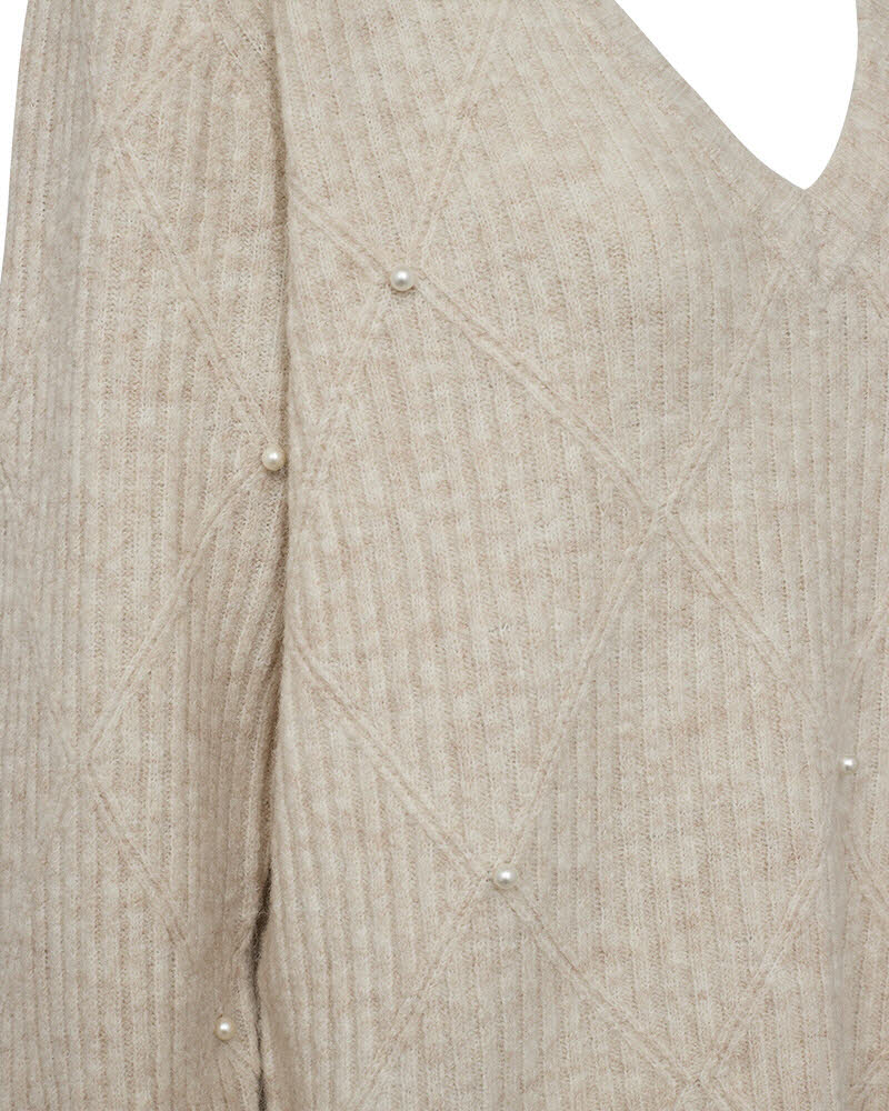 FREE/QUENT Pearly Pullover Moonbeam Melange beige Bild 3