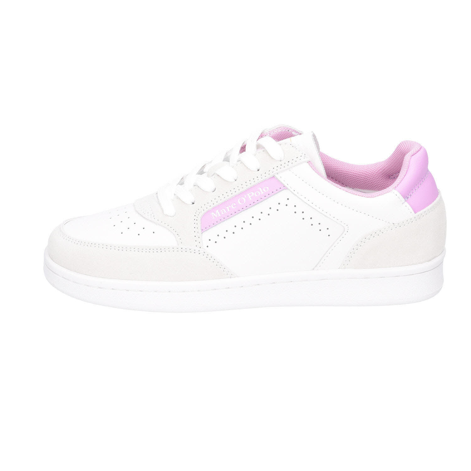 Marc O'Polo Sneaker Leder White/Berry Lilac weiß