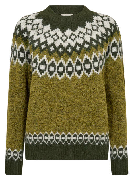 FREE/QUENT Novala Pullover Moonbeam Kombu Green grün