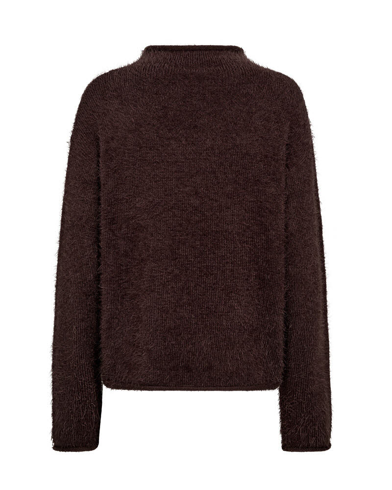 FREE/QUENT Cat Pullover Feather Coffee Bean braun Bild 2