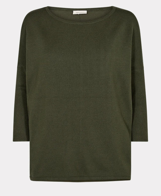 FREE/QUENT Jone 3/4 Sleeve Olive Night grün