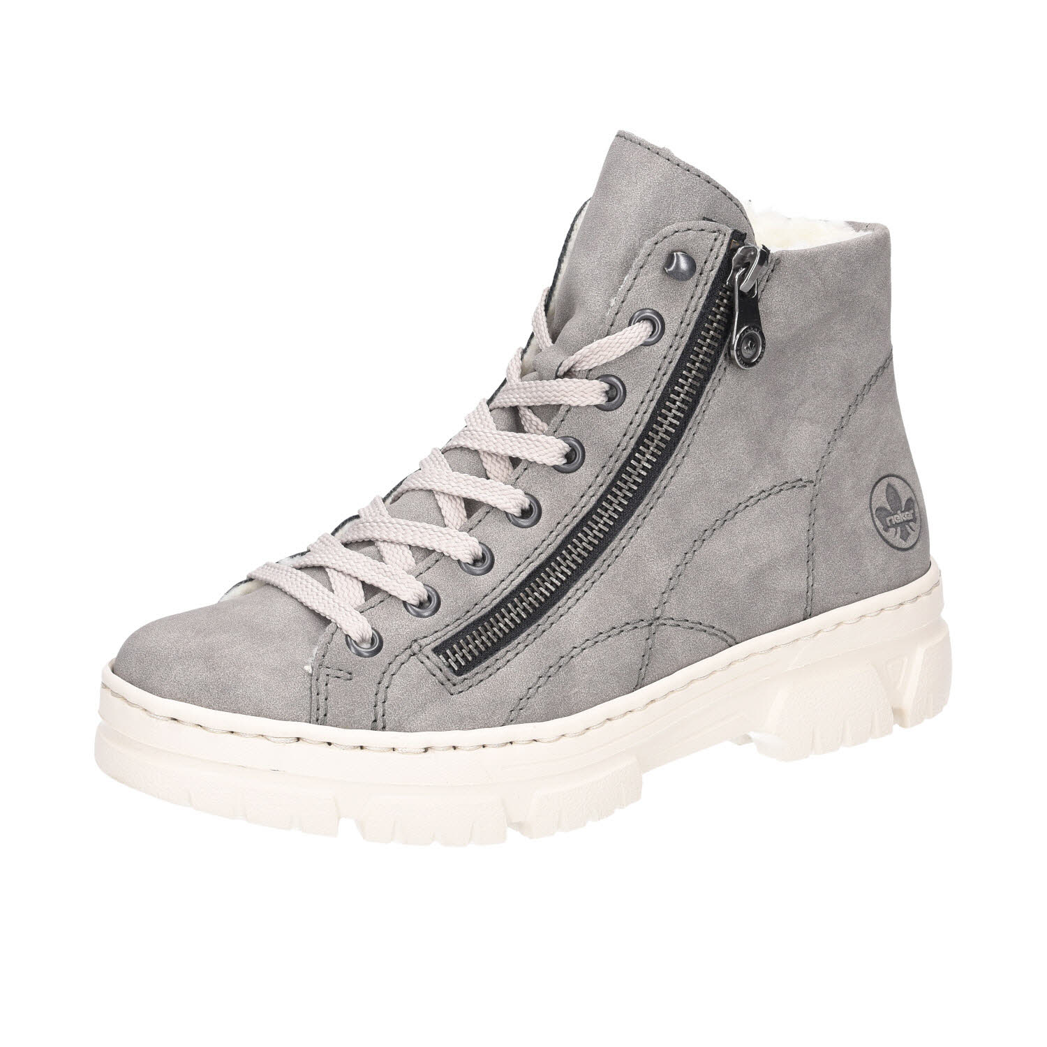 Rieker Sportl Schnür Boot warm grau Weite F 1/2