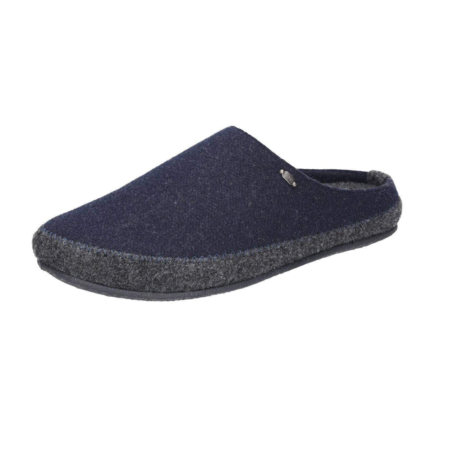 Idana Filz Hausschuh Navy blau