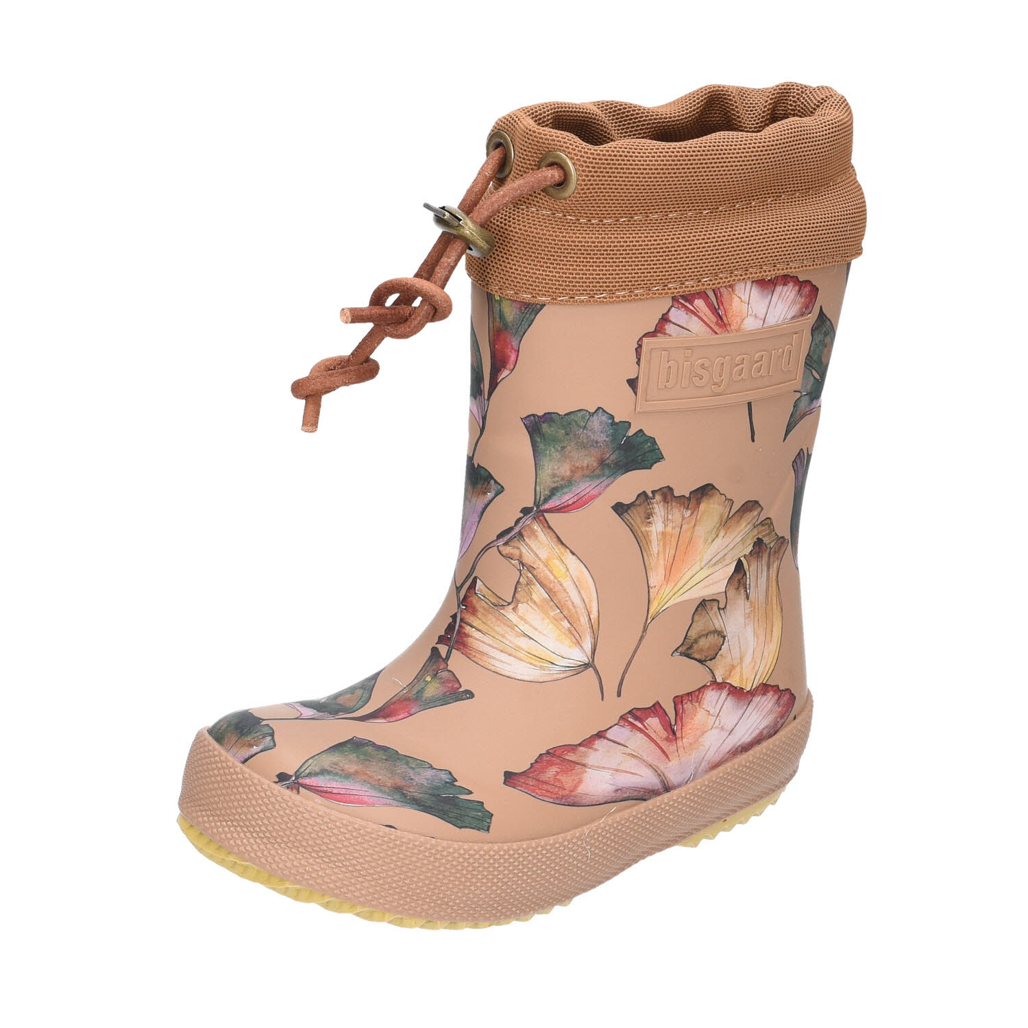 Bisgaard Rubber Boots Thermo Camel Flowers beige