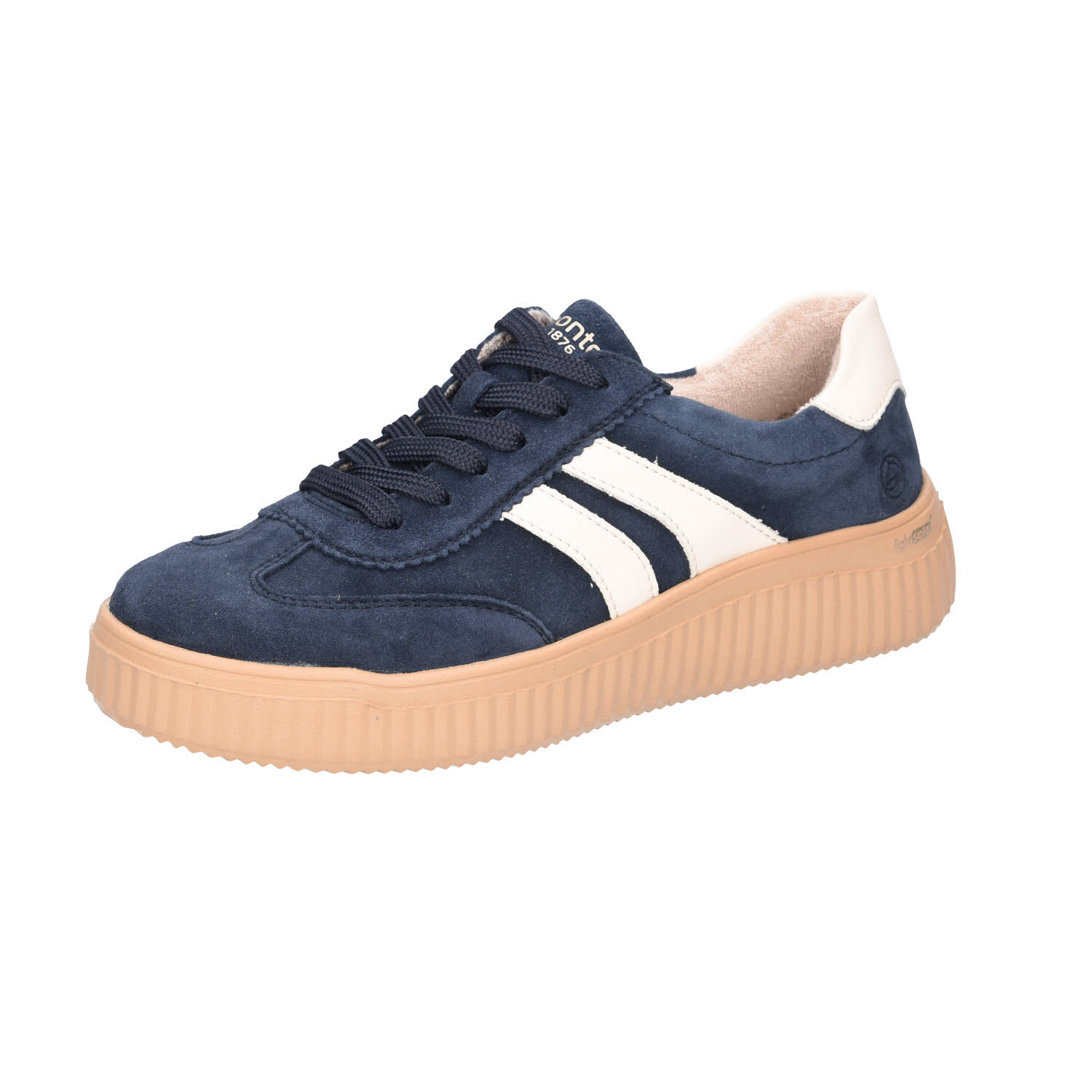 Remonte Leder Sneaker Weite H Mare/Cotton blau Weite H